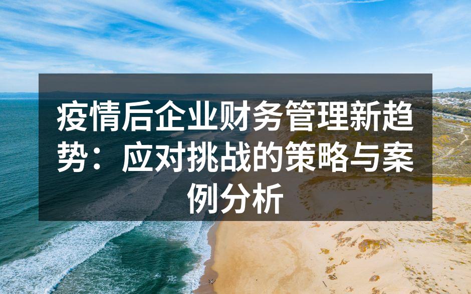 疫情后企业财务管理新趋势：应对挑战的策略
